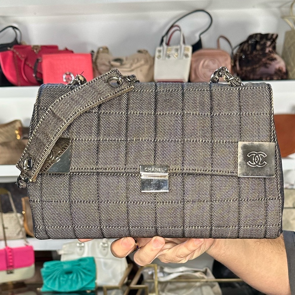 CHANEL DENIM FLAP BAG